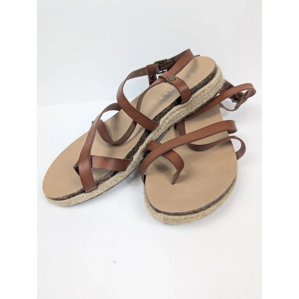 Esprit Judy Brown Espadrille Wedge‎ Sandals Women's Size 8M